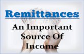 Remittances - An important source of income