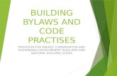Building byes provision for energy conservation and sustainable development