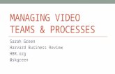 Sarah Green WistiaFest 2015 - Managing Video Teams & Processes