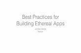 Best Practices for Building Ethereal Apps - Boulder Startup Week 2015