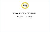 Lesson 9 transcendental functions