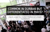 Common in Durban but Differentiated in Paris - ANZSIL