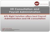APL Right Solution offers Best Payroll administration and HR Consultation