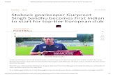 Stabaek goalkeeper gurpreet singh sandhu becomes first indian to start for top tier european club