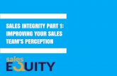 Sales Integrity Part 1: Improving Your Sales Team's Perception