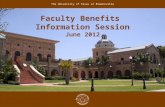 Faculty Benefits Information Session June 2012