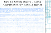 Taking Apartments For Rent In Hanoi- An Overview