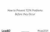 How to Prevent TCPA Problems Before They Occur