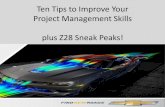 Ten tips to improve your project management skills - plus Z28 Sneak Peaks