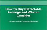 How to buy retractable awnings and what to consider