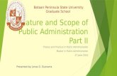 Scope and Colonial Influences of Public Administration