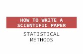 How to write a paper statistics