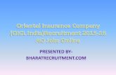 Oriental Insurance Company (OICL India)Recruitment 2015-16 AO Jobs Online