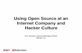 Using oss at an internet company and hacker culture