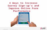 4 Ways to Increase Survey Sign-up’s and Improve Online Form Performance