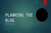 Planning the blog  last