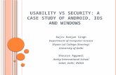 Usabiltyvs Security Case study of SmartPhone OS