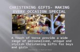 Christening Gifts- Making Every Occasion Special