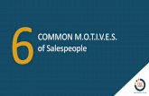 6 Common M.O.T.I.V.E.S of Salespeople