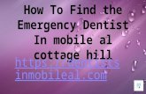 How to find the emergency dentist in mobile