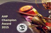 AHP Champion Award 2015