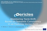 Monitoring term drift based on semantic consistency in an evolving vector field