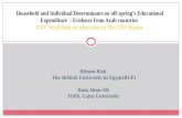 Household and Individual Determinants on off-spring’s Educational Expenditure  : Evidence from Arab countries