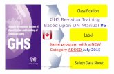 Ghs revision training un manual 6 training update