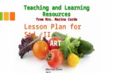 Lesson Plan for Art - Std. II (Theme - Vegetables)