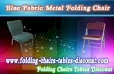 Blue Fabric Metal Folding Chair