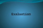 Evaluation write up