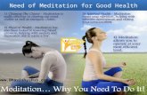Needs of Meditation for Good Health | BhavishyaHub