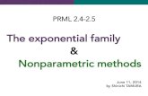 PRML 2.4-2.5: The Exponential Family & Nonparametric Methods