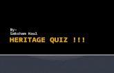 Heritage quiz
