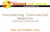 Video education considering transracial adoption - 4 questions