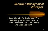 Managing difficult behaviors short version