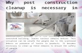 Why post construction cleanup is necessary in buildings?