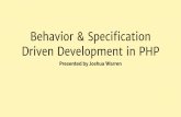 Behavior & Specification Driven Development in PHP - #OpenWest