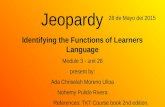 Jeopardy   unit 28 - identifying the functions of learners' language