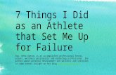 Failure in Sport and Business