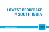 Lowest Brokerage in South India