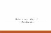 Business finance  -nature and aims of business