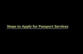 Steps to apply for passport services