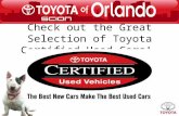 Our Toyota Certified Used Car Dealership In Orlando