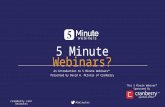 5 Minute Webinars - An Introduction