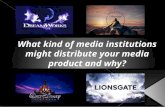 Question 3. What kind of media institutions might distribute your media product and why?