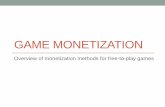 Game monetization: Overview of monetization methods for free-to-play games