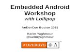 Embedded Android Workshop with Lollipop