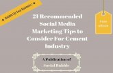 21 recommended social media marketing tips to consider for cement industry