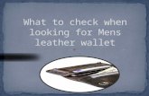 What To Check When Looking For Mens Leather Wallet